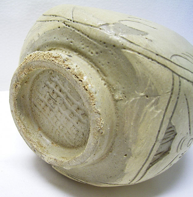 楽天市場】鶏龍山 粉青沙器 掻落扁壺 高さ約19cm 李朝 韓国 朝鮮 美品