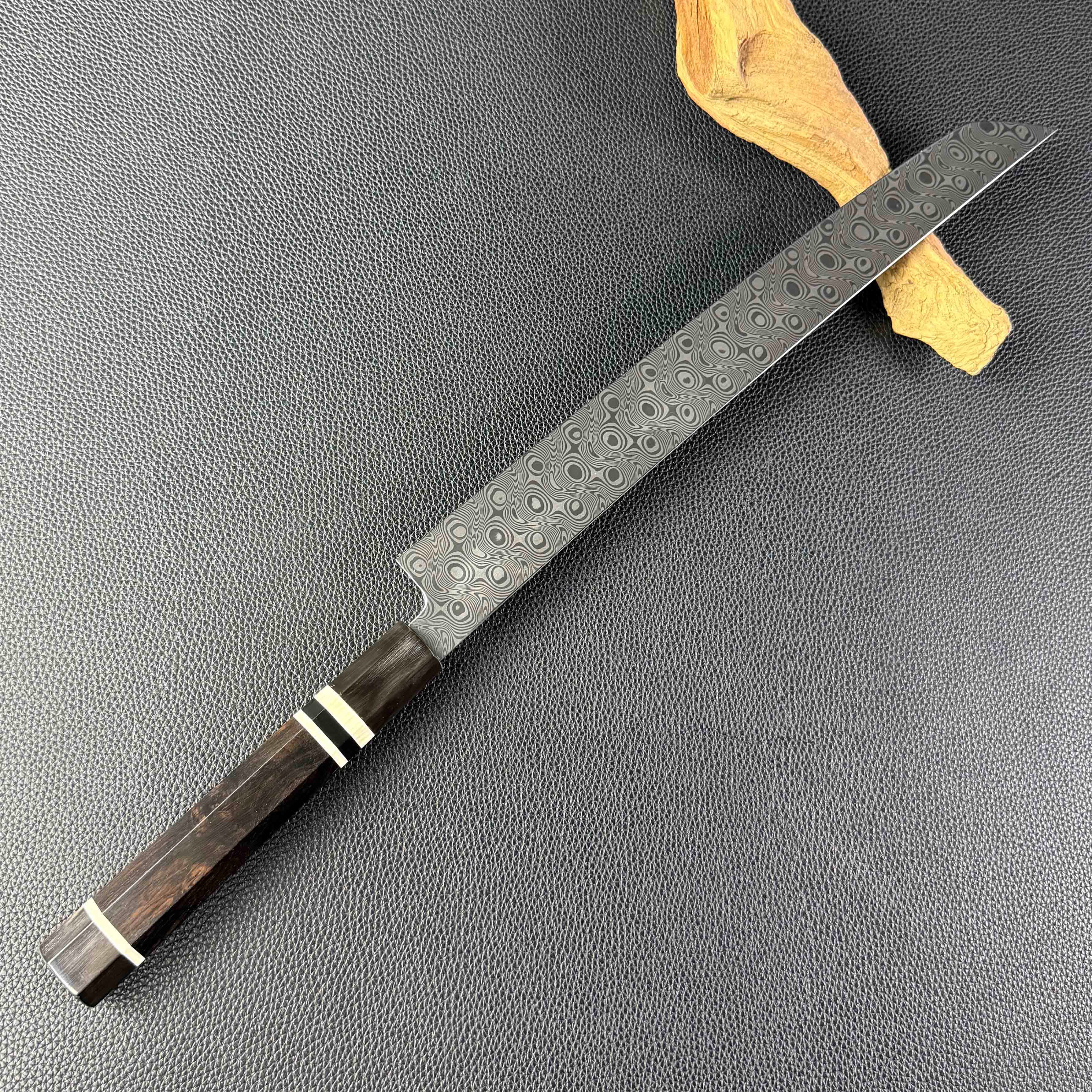 楽天市場】ダマスカス鋼 先丸柳刃包丁 尺一（刃渡り330mm） 尺（刃渡り