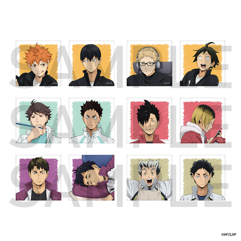 ハイキュー!! スクエア缶バッジセット（制作現場風） 黒尾・孤爪 – IG