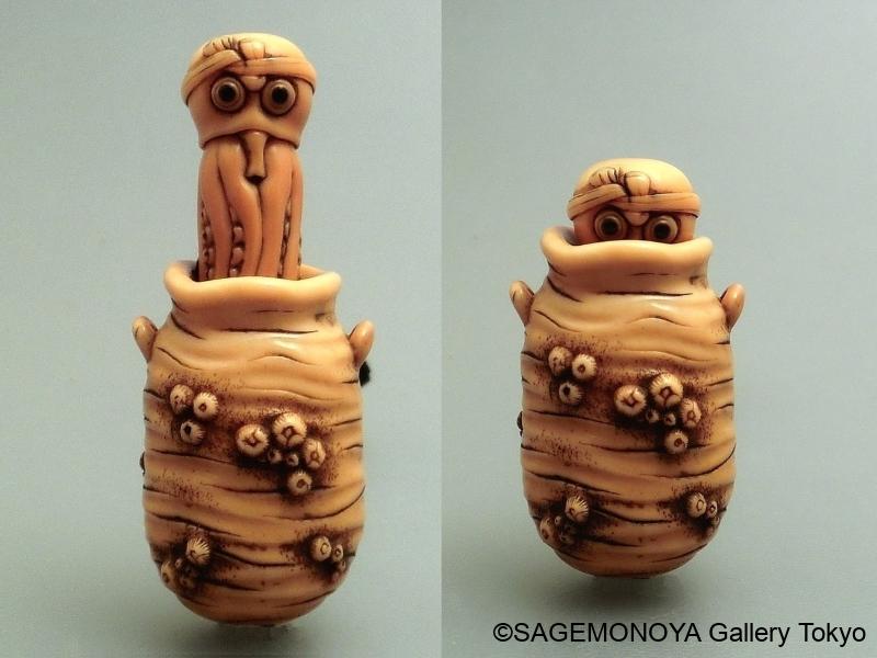 蛸壺－現代根付｜根付専門店「提物屋」