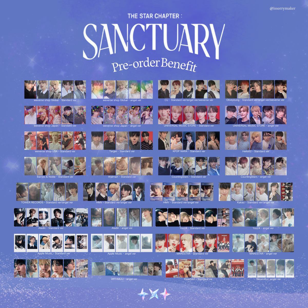TXT THE STAR CHAPTER: SANCTUARY POB ANGEL VER PHOTOCARD OFFICIAL