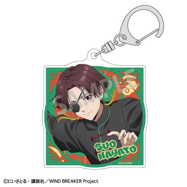 WIND BREAKER ロングスクエア缶バッジ＿桐生 三輝／チャイナアクション