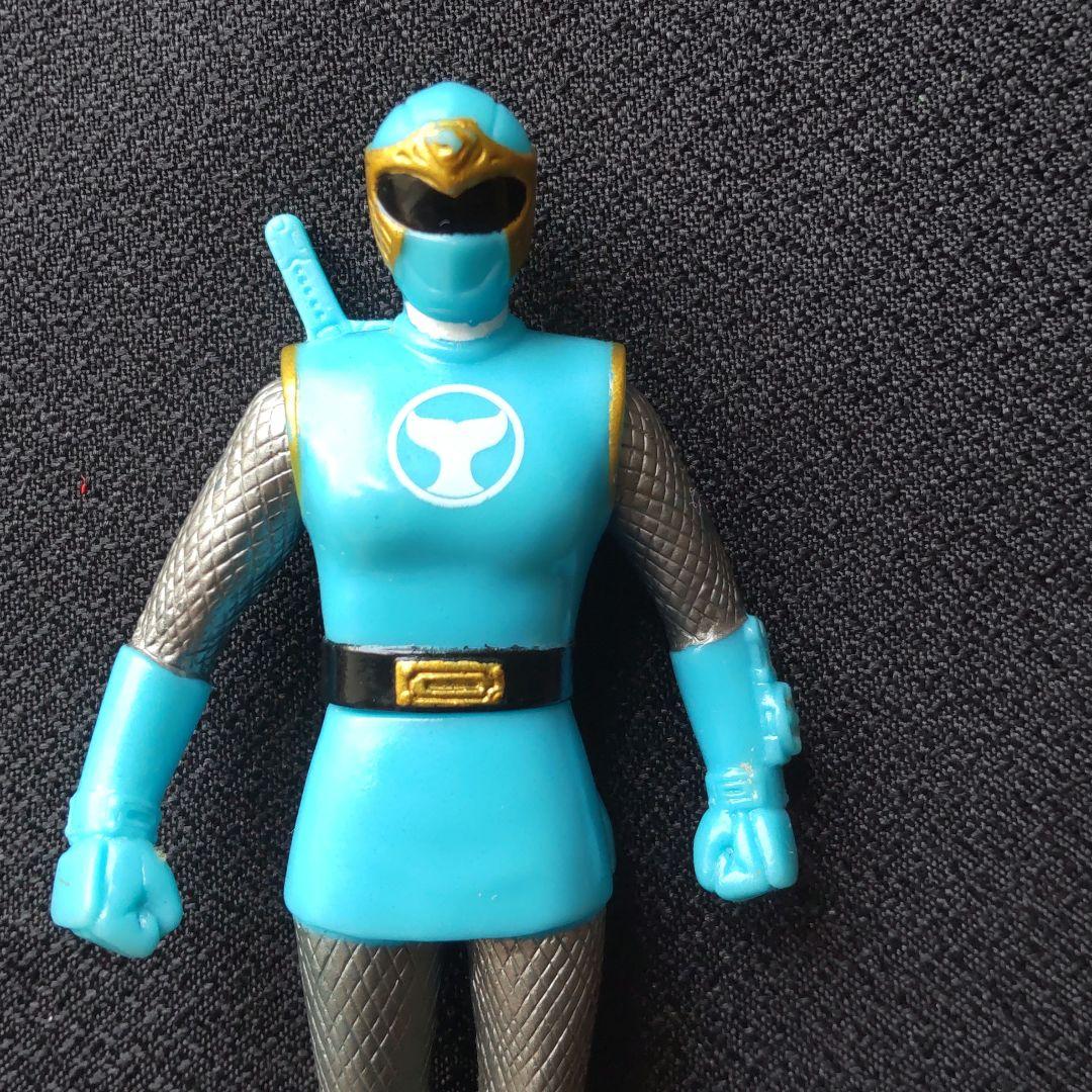 ハリケンブルー ミニ ソフビ フィギュア 当時品 忍風戦隊