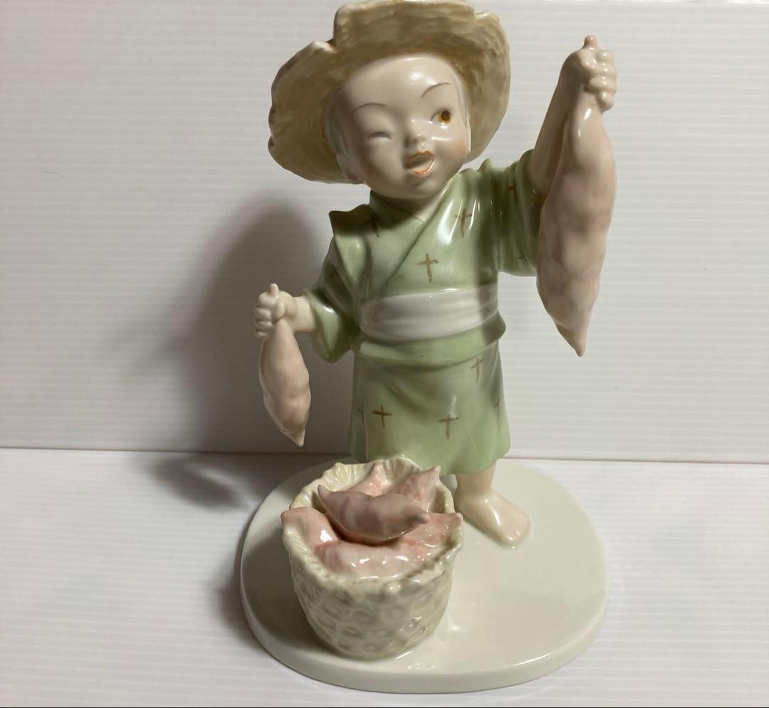 ノリタケ 乃りたけ陶房　小島豪作　置物 乃りたけ陶房 小島豪作 童子人形シリーズ 2個セット 希少