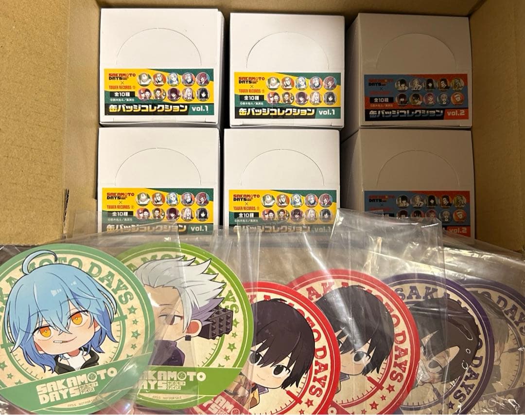 サカモトデイズ×タワーレコード　原画展　缶バッジ未開封 6BOX コースター Amazon.co.jp: SAKAMOTO DAYS サカモトデイズ サカデイシン タワレコ