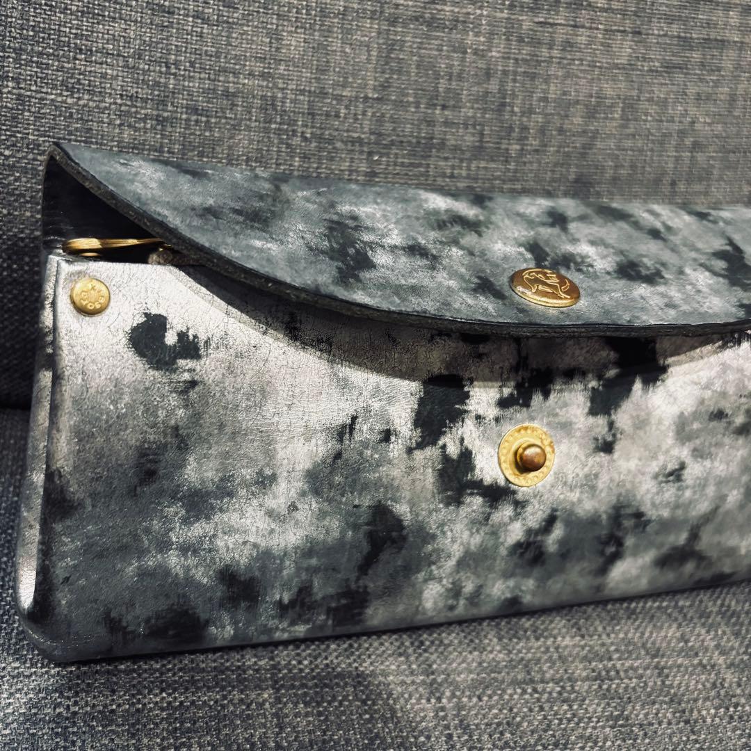 kissora 革財布 長財布 シルバー 銀 ウォレット - メルカリ