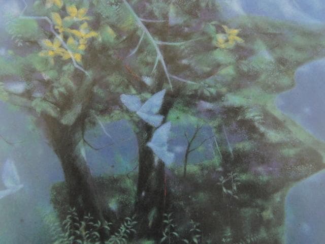 浜口美和、【自然との会話（悠久への願い）】、希少な額装用画集画