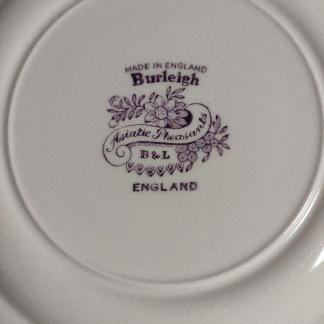 廃盤レアBurleigh アジアンティックフェザンツプラム プレート22.5cm