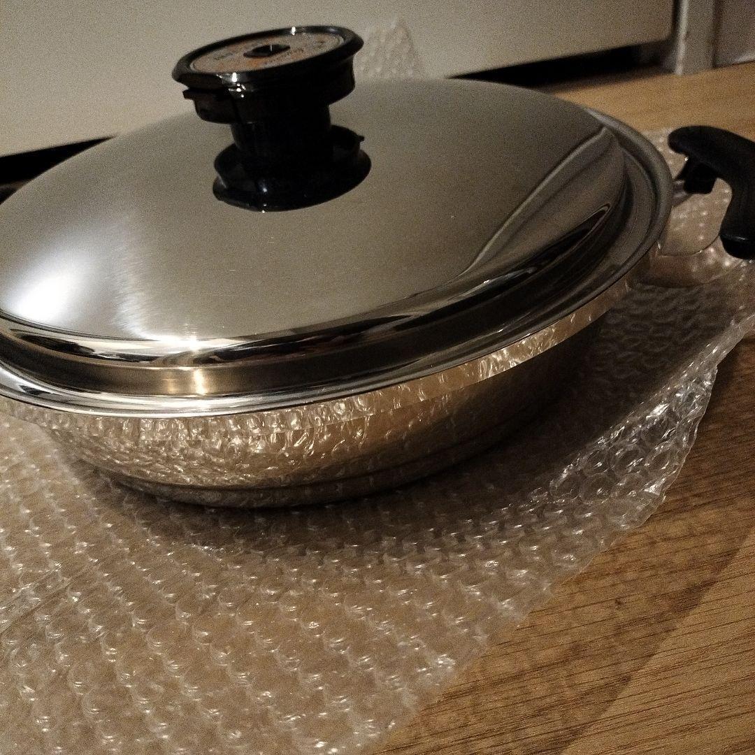 【未使用】　エレガンス　テンプトーン　高級ステンレス　両手鍋　28ｃｍ　IH対応 テンプトーン エレガンス ステンレス鍋 - メルカリ