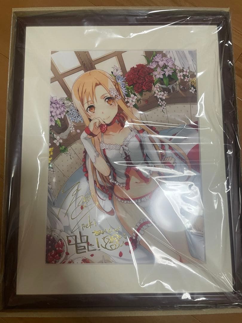 電撃25thスペシャルグッズ　アスナ　箔押しサイン入り複製原画　SAO 電撃25thスペシャルグッズ アスナ 箔押しサイン入り複製原画 SAO