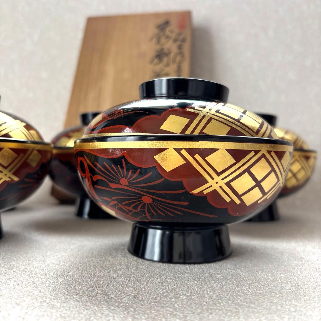 骨董 秀衡塗 翁知屋 『みち乃くの御器』 大皿 特大 皿立て